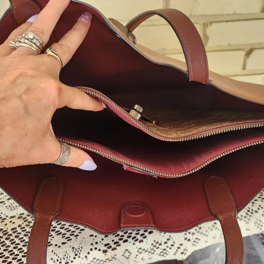 Coach Willow Colorblock Saddle Leather Shoulder Bag